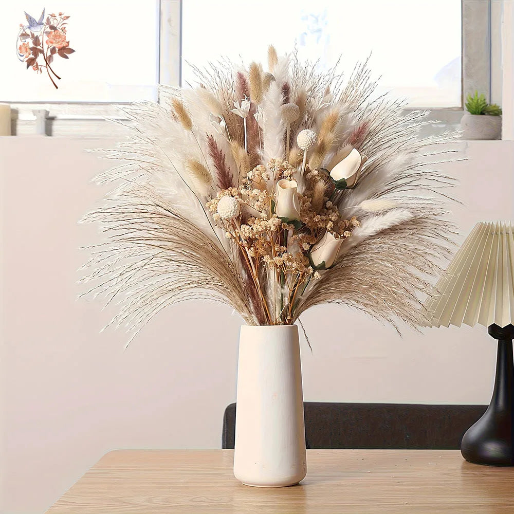 bouquet fleurs séchées décoration intérieure maison naturel rustique anniversaire baby shower