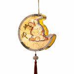 lampe décorative artisanale lapins dessins animés motifs floraux cordelette pompon opaques multicolores fête anniversaire