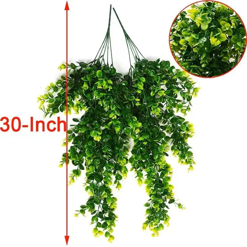 guirlande végétale artificielle feuilles vertes cascade naturelle décoration extérieure anniversaire suspension maison jardin