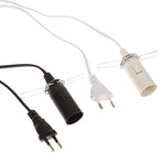 prise courant moderne noire blanche câble clips métalliques abs rond lisse