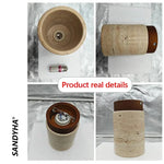 lampe moderne bois brun texture naturelle marbrée opaque fixations vis inclusées 20cm 25cm 30cm