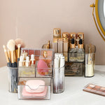boîtes rangement maquillage accessoires transparentes modernes minimalistes brosse palette ruban adhésif étui