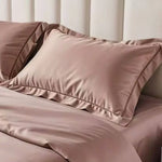 taies d'oreiller eucalyptus lyocell violet clair uni rafraichissante été moderne non toxique 2pcs 48x74cm