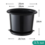 pots fleurs orchidée double couche aeration moderne boucle rotative blancintérieur trous base