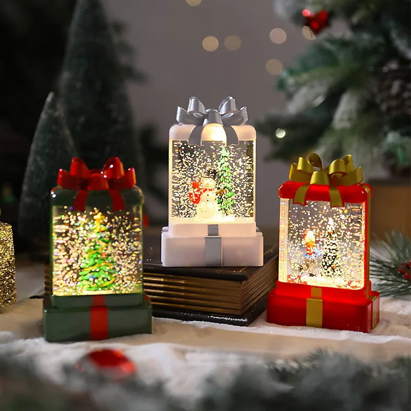 boule neige noël arbre noël bonhomme neige flocons rouge vert doré