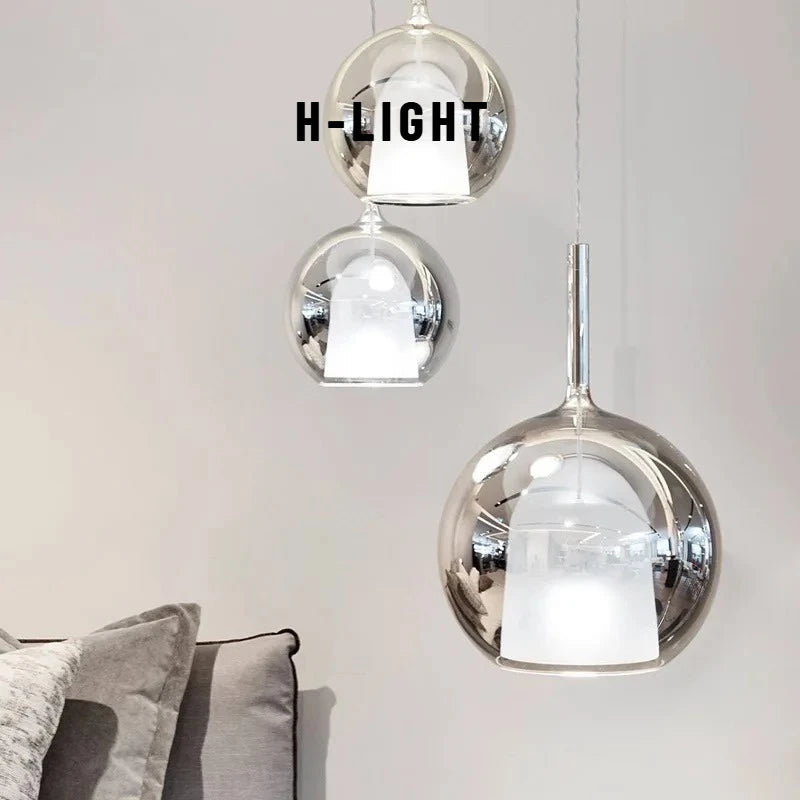 suspension lumineuse moderne pendentif alliage argenté doré blanc câbles suspendus minimaliste