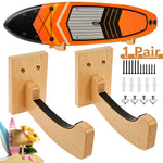 support mural bois planche surf cintre vis expansion moderne orange noir gris vert bleu