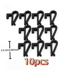 clips fixation mural blanc noir bleu moderne minimaliste 10 pièces plastique opacité simple