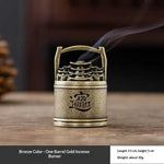 brûleur d'encens rose artisanal bronze rouge vert doré feng shui méditation yoga décoration maison