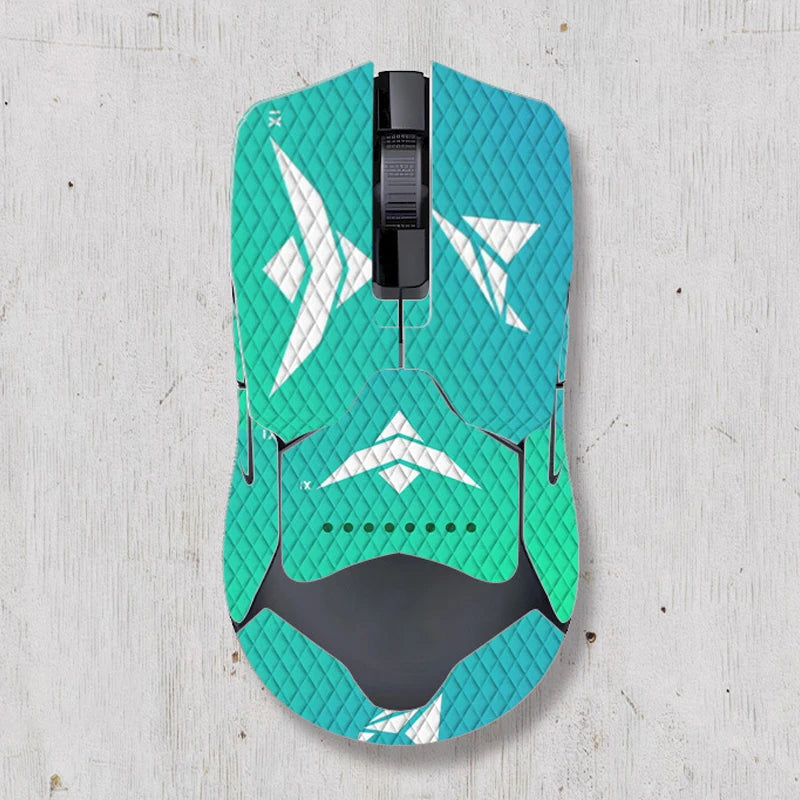 souris gamer antidérapante adhésive caoutchouc graphique moderne noir rouge bleu