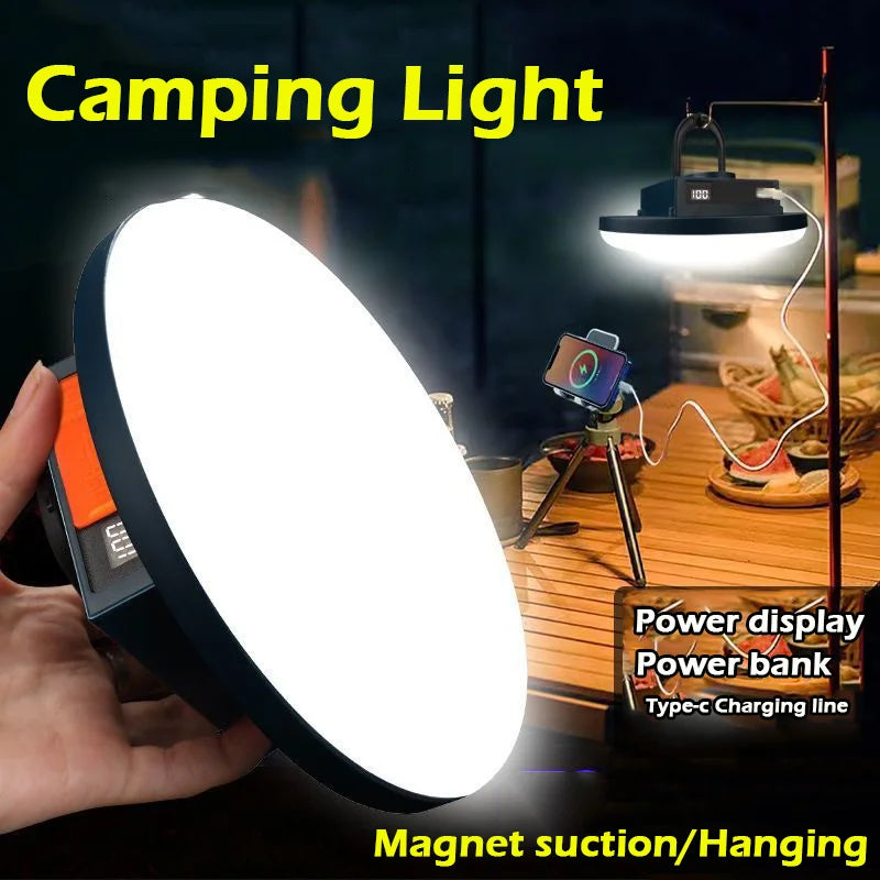 lampe camping rechargeable aimant magnétique ipx5 étanche noir gris moderne