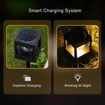 lampe solaire ip65 led étanche contemporaine noire base autoinstallableextérieur jardin