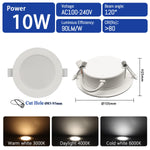 spot led downlight blanc 24w 20w 17w 14w 10w clips ac100v240v moderne éclairage cuisine