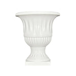 vase mural blanc classique rayures verticales opaque arrangement floral diy