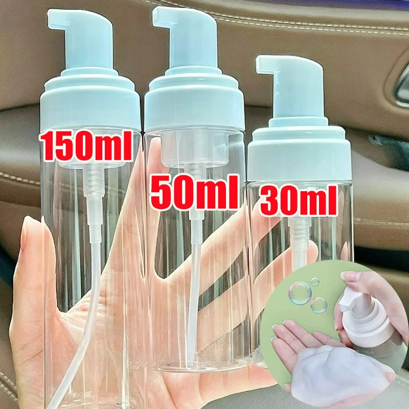 flacons mousse main transparents modernes 150ml 50ml 30ml pompe rechargeable