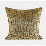 taies d'oreiller géométriques polyester beige marron classique respectueux environnement opaques maison