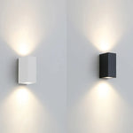 applique murale led moderne ip65 gu10 éclairage intérieur extérieur noir blanc