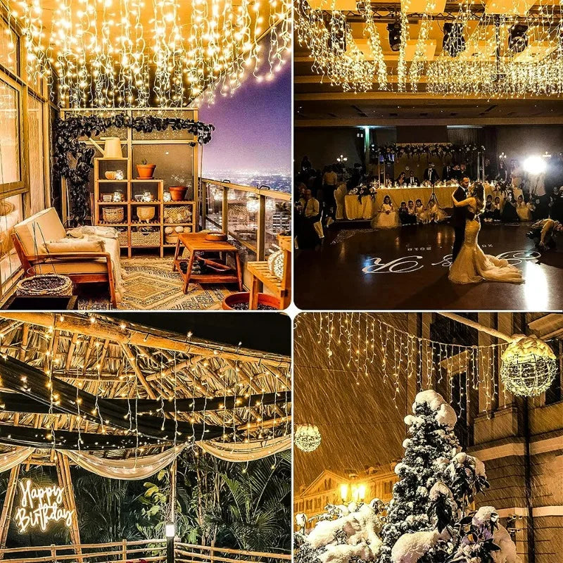 guirlande lumineuse solaire led blanc chaud moderne ip44 55m 96led 9m 162led