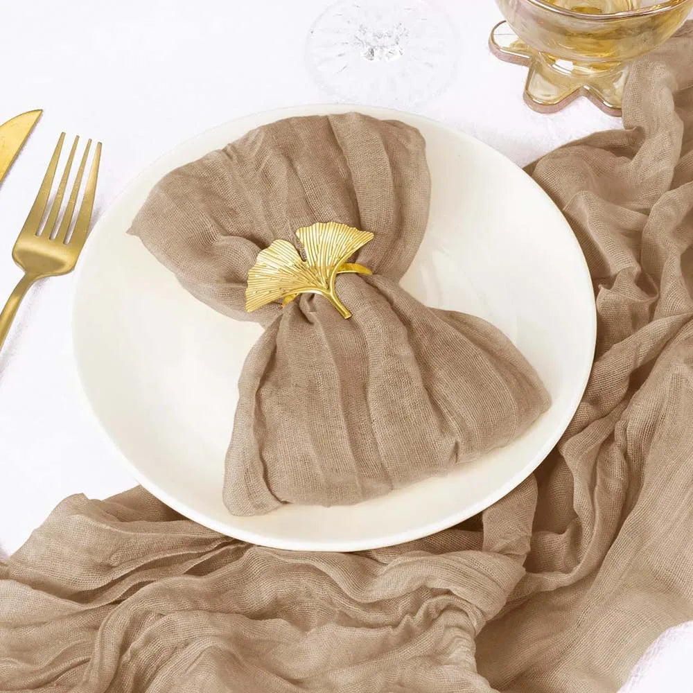 serviettes coton polyester 50x50cm beige clair texture ondulée classique maison mariage événements
