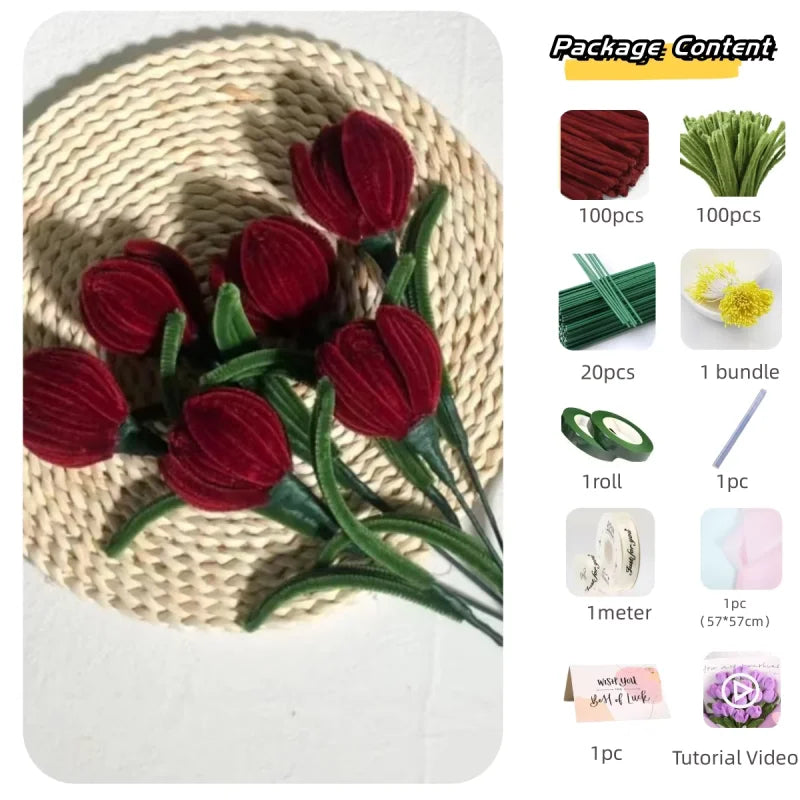 bouquet fleurs artificielles blanc orange moderne minimaliste ruban peluche matériaux artisannels