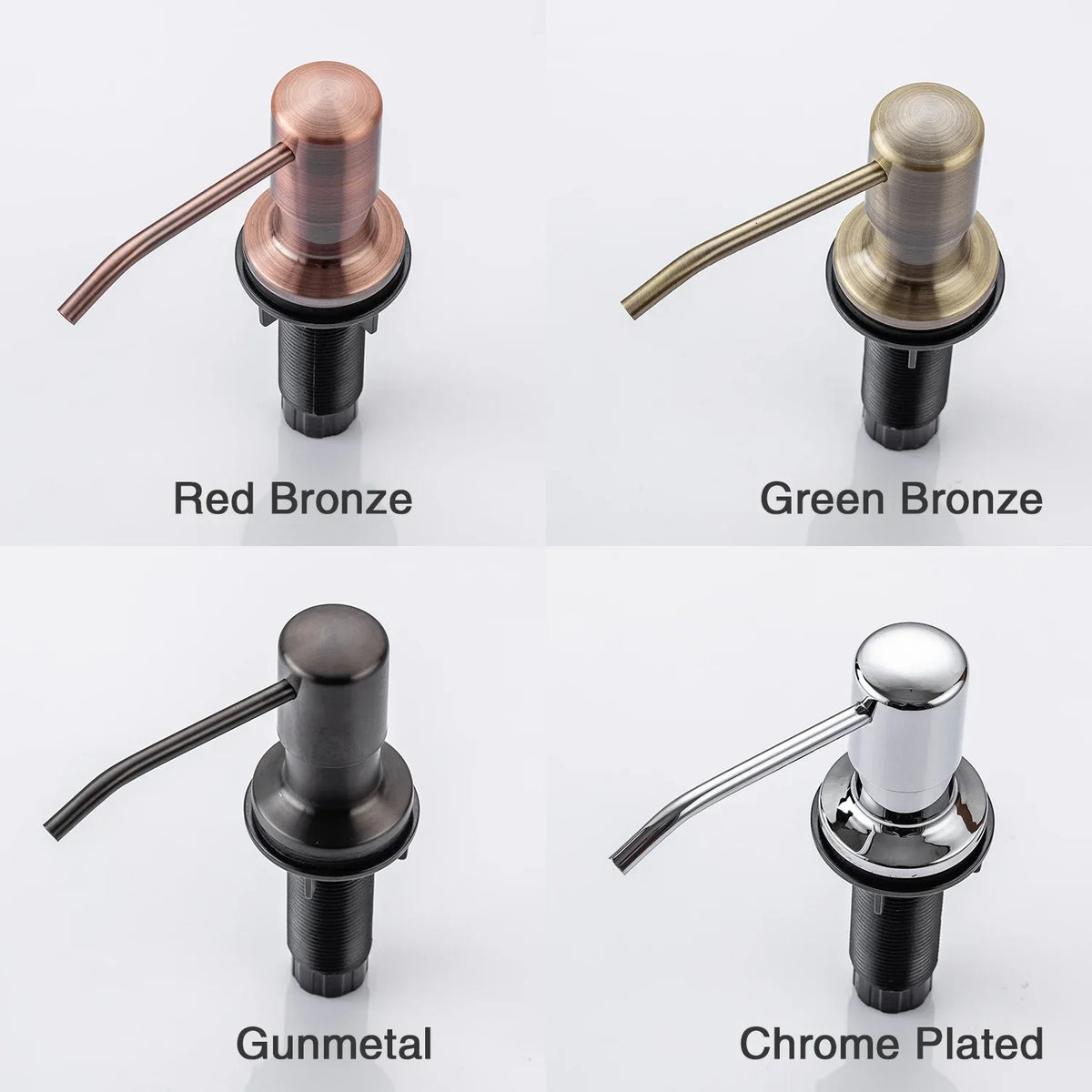 distributeur savon liquide main moderne noir cuivre bronze rouge minimaliste fixations bouteille 500ml