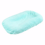 coussin bébé gris bleu clair texturé ultra doux confortable hiver été printemps automne polyestère