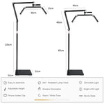 lampe table moderne réglable noir télécommande clips 360 rotation 180 pliage haute luminosité