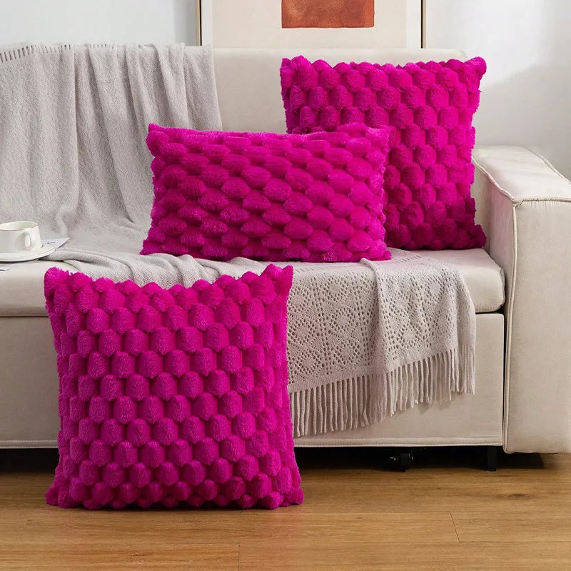 taies d'oreiller douces coussins carrés gris rose jaune moderne non toxiques polyester coton brodés