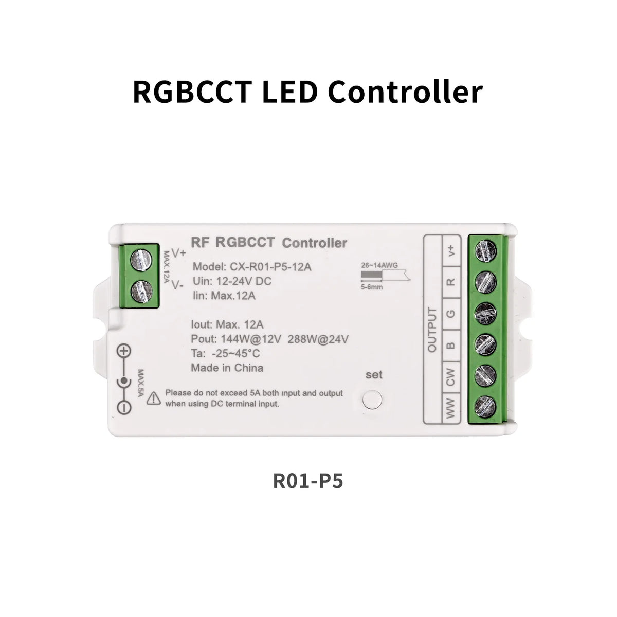 contrôleur led rf télécommande dimmable rgb rgbw cct bande lumineuse 12v 24v sans fil