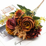 bouquet fleurs artificielles roses marguerites décoration mariage anniversaire extérieur intérieur
