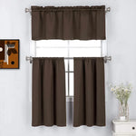 rideaux modernes uni noir gris clair beige marron foncé 100 polyester opaques maison