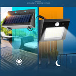lampe solaire jardin noir panneau bleu led blanc ip65 moderne capteur mouvement contemporainextérieur