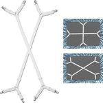 housses lit moderne motifs floraux géométriques clips antidérapants blanc vert