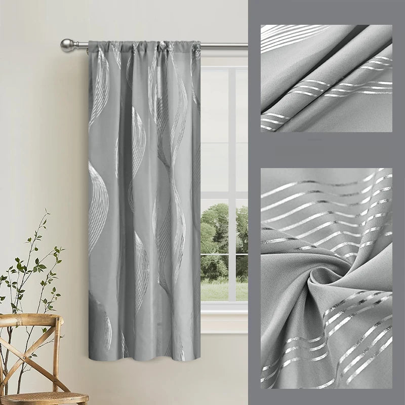 rideaux imprimés marbre moderne noir doré opaques tubulaires maison