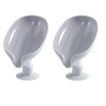 support savon gris rose moderne ventouse salle bain plat lisse opaqué sans perçage
