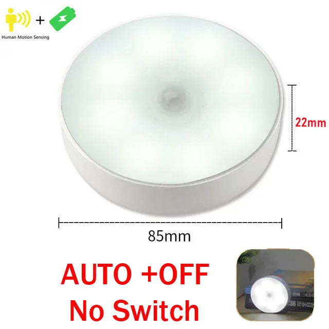 lampe led motion sensor rechargeable magnetique auto eteignante moderne blanc bedroom kitchen