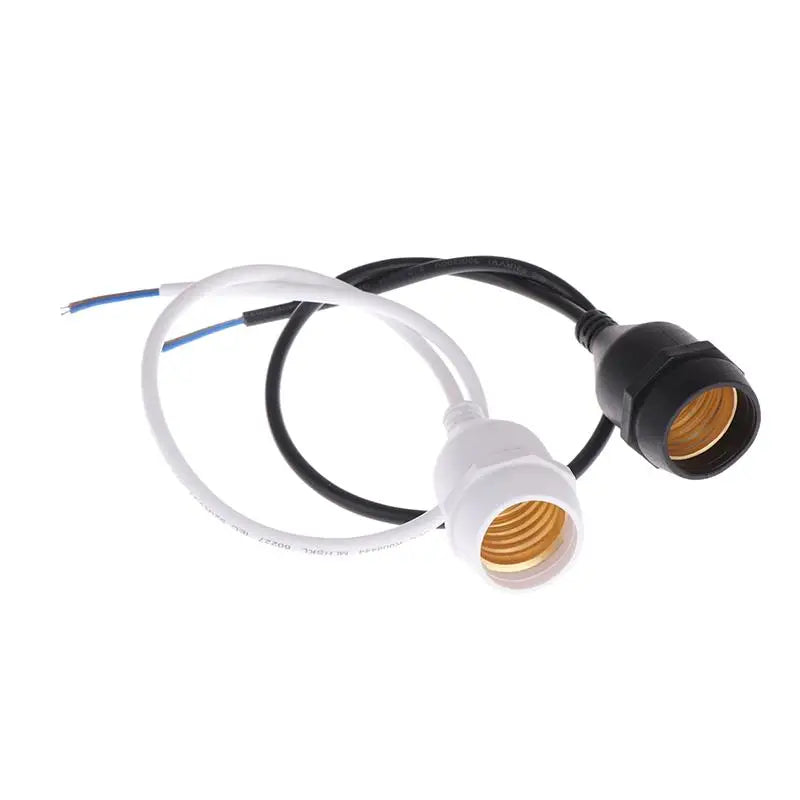 adaptateur e27 extérieur étanche noir blanc câble moderne rond lisse