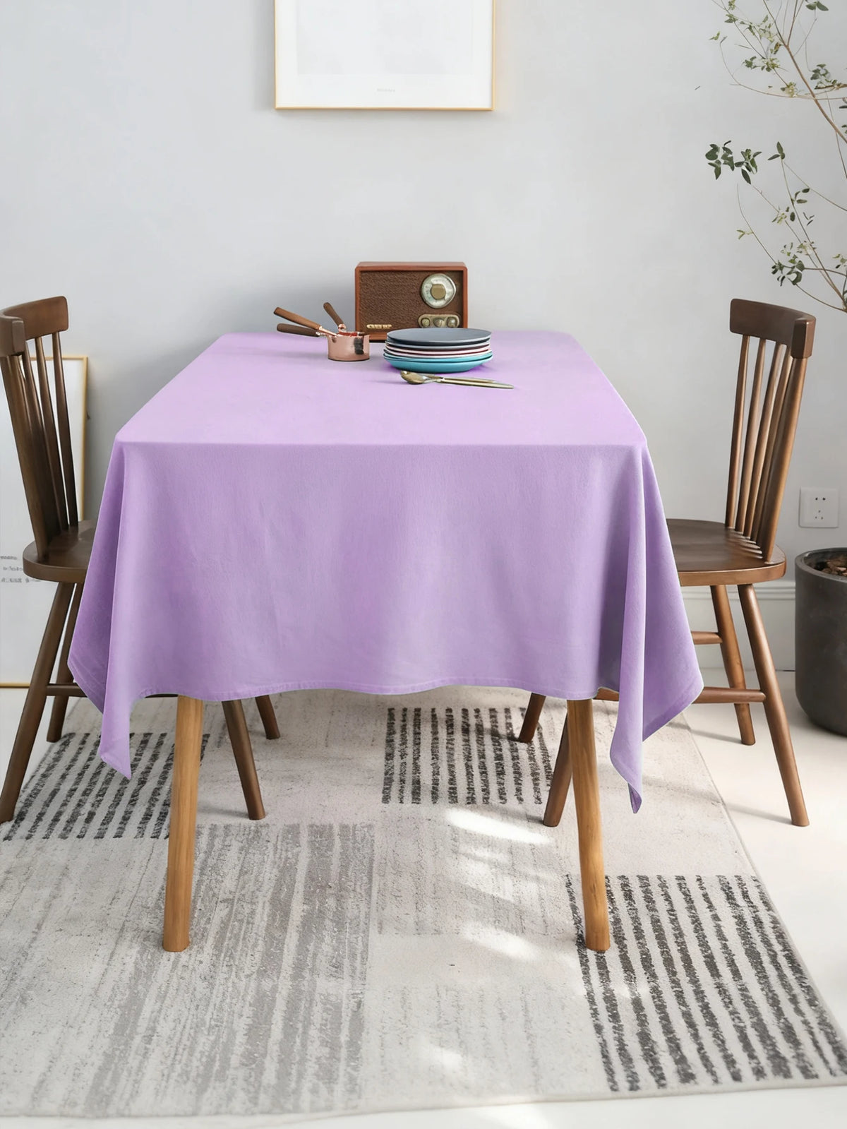 nappe table rectangulaire violet unie 140x180cm 140x220cm 140x300cm 90x140cm polyester intérieur extérieur festifs