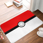 tapis sol antidérapant pikachu jaune noir rouge cartoon pois flanelle 60x40cm chambre cuisine salon