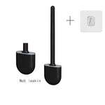 brosse wc silicone adhésive murale noire moderne sans odeur poignée antidérapante