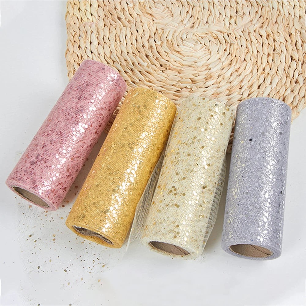 rubans tulle pailletés multiples couleurs adhésifs décoratifs costumes événements sceniques