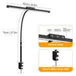 lampe led flexible clip noir blanc moderne sans scintillement USB rechargeable