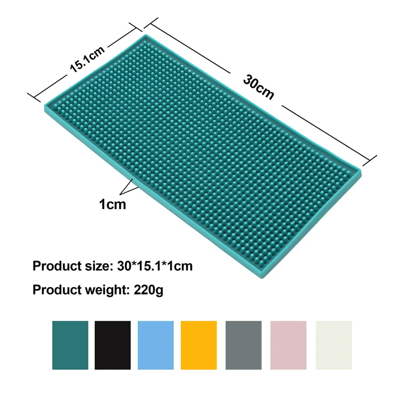tapis bar silicone perforé moderne noir gris rose blanc perforations respectueux environnement