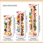 boîte rangement poupées transparente rose clair moderne enfant jouet organizer storage tube DIY