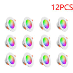 Spot LED Blanc Multicolore Compatible Bluetooth Fixation Vis Moderne 10W 113x50mm
