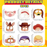 accessoires fête toy story figurines personnages masques yeux boîtes dragées pailles autocollants enveloppes multicolore