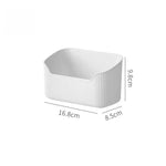 organisateur rangement blanc boîtes stockage grille moderne adhésif cosmétiques brosse maquillage