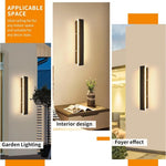 applique murale led moderne noire ip65 éclairage extérieur mur fixe 2492000lm 85265v