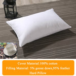 coussin plume hypoallergénique 100% coton blanc rectangulaire minimaliste fixé adaptable lit siège