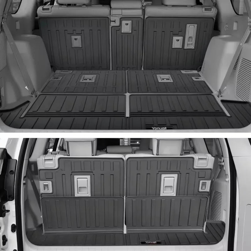 tapis sol voiture noir gris texturé moderne sportif antidérapant waterproof fixations trous complète set
